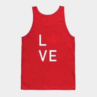 Canada Love Design with Canadian Maple Leaf -wht Tank Top